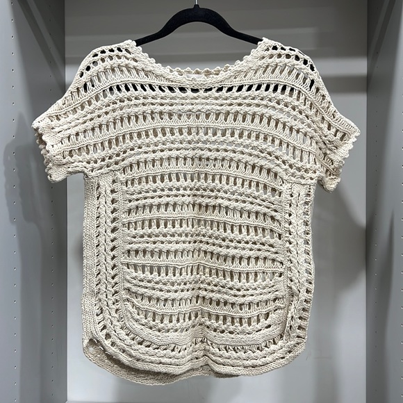 Chico's Sweaters - 3/$20 Bundle Deal {Chico}Sz 0(S/4) Beige Linen/Cotton Blend OpenCrochetedsweater